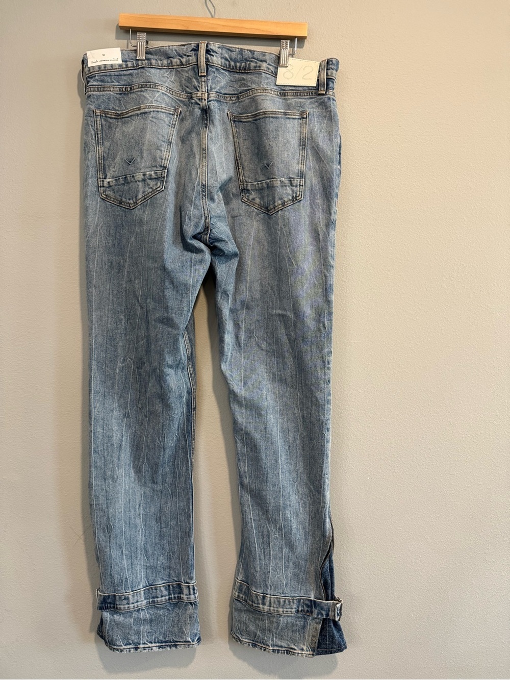 Hudson X Brandon Williams Light Wash Distressed Kick Flare Jack Jeans NEW 38 - Picture 3 of 11